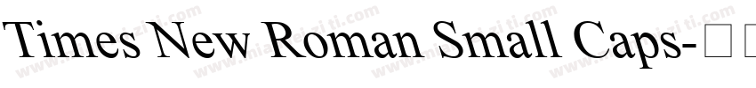 Times New Roman Small Caps字体转换